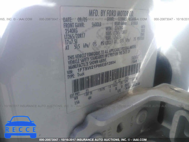 2006 Ford F250 1FTSW21P86EB12894 image 8