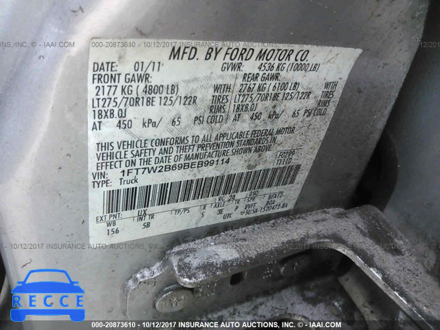 2011 Ford F250 SUPER DUTY 1FT7W2B69BEB99114 image 8