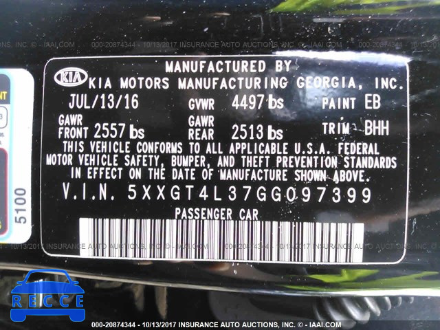 2016 KIA OPTIMA LX 5XXGT4L37GG097399 image 8