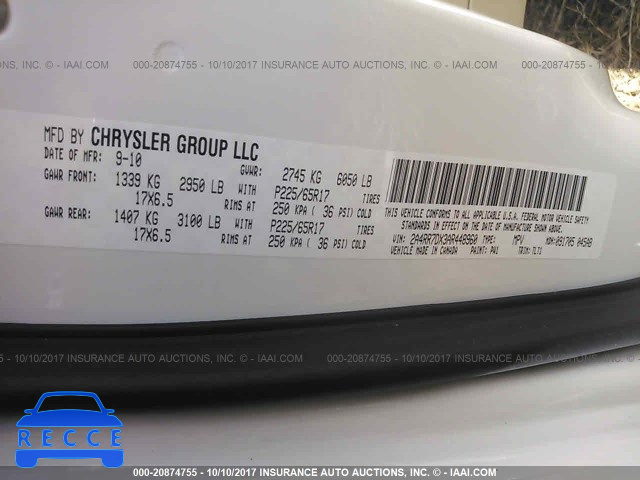 2010 Chrysler Town and Country 2A4RR7DX3AR448960 image 8