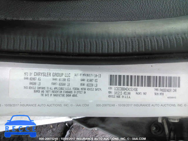 2014 Chrysler 200 1C3CCBBB4EN151436 image 8