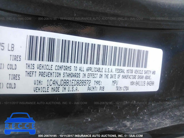 2014 JEEP COMPASS SPORT 1C4NJDBB1ED828972 image 8