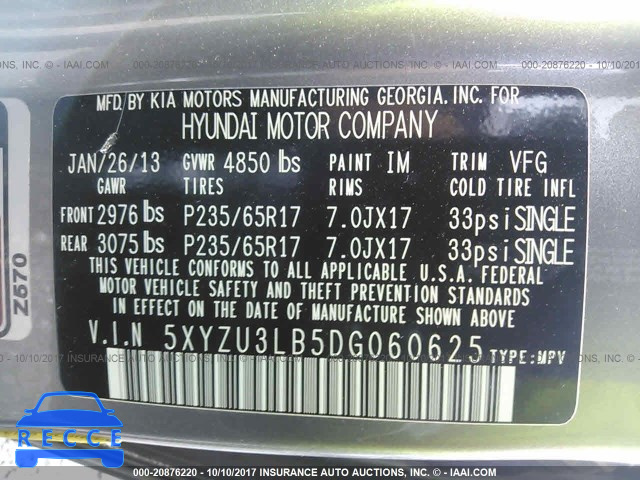 2013 Hyundai Santa Fe Sport 5XYZU3LB5DG060625 image 8