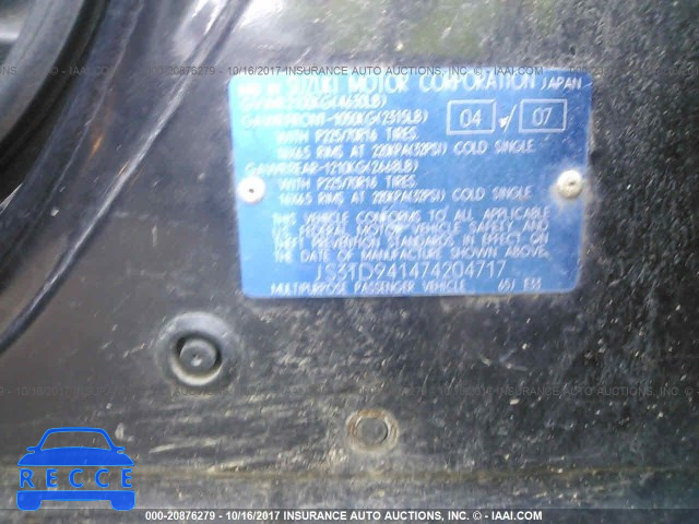 2007 Suzuki Grand Vitara JS3TD941474204717 image 8