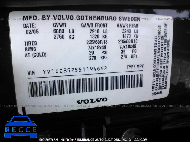 2005 Volvo XC90 V8 YV1CZ852551194662 image 8