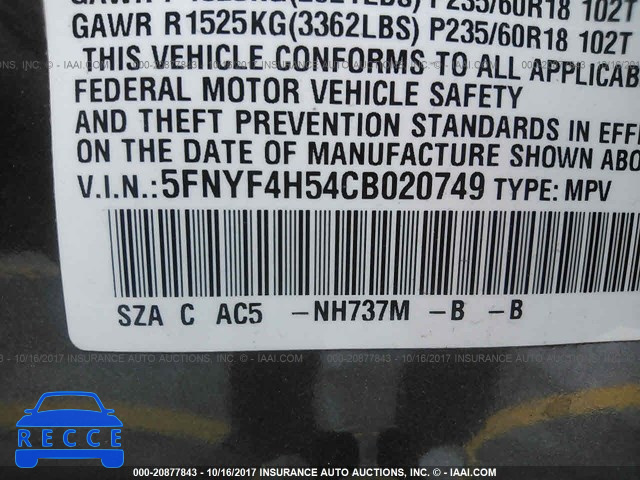 2012 Honda Pilot 5FNYF4H54CB020749 image 8