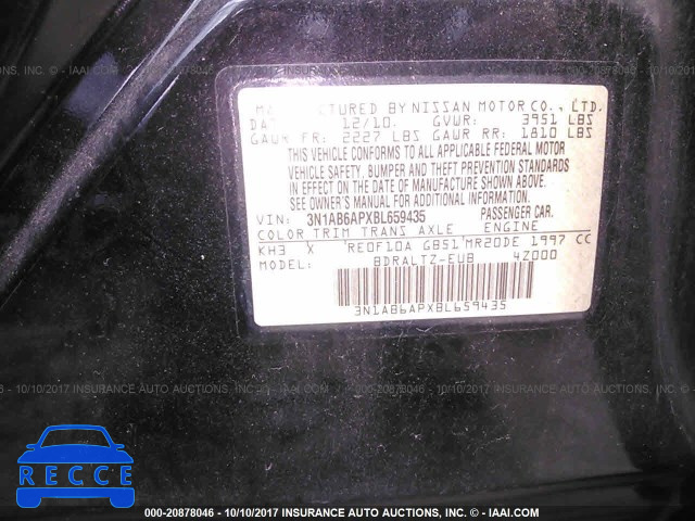 2011 Nissan Sentra 3N1AB6APXBL659435 image 8