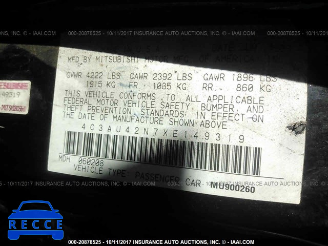 1999 CHRYSLER SEBRING LX 4C3AU42N7XE149319 image 8