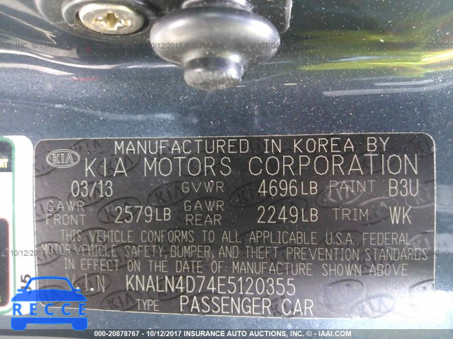 2014 KIA Cadenza PREMIUM/LIMITED KNALN4D74E5120355 image 8