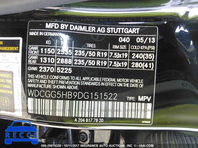 2013 MERCEDES-BENZ GLK 350 WDCGG5HB9DG151522 image 8