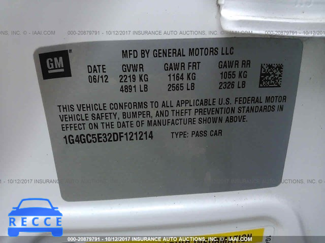 2013 Buick Lacrosse 1G4GC5E32DF121214 image 8