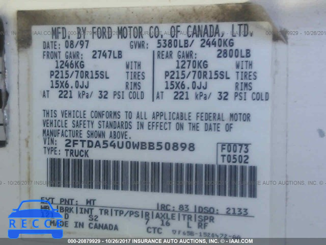 1998 Ford Windstar 2FTDA54U0WBB50898 image 8