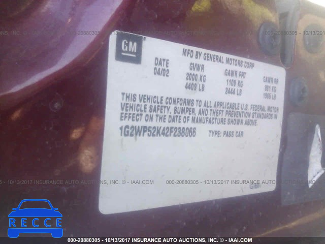 2002 Pontiac Grand Prix GT 1G2WP52K42F238066 image 8