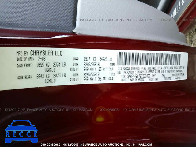 2008 Chrysler PT Cruiser 3A8FY48B78T239388 зображення 8