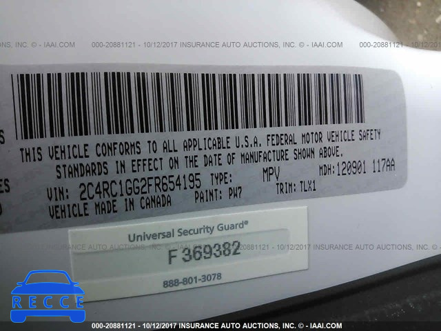 2015 Chrysler Town & Country LIMITED PLATINUM 2C4RC1GG2FR654195 image 8