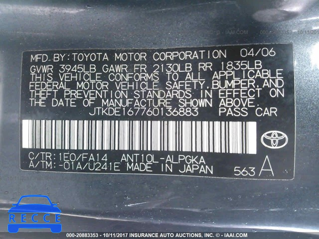 2006 Scion TC JTKDE167760136883 image 8