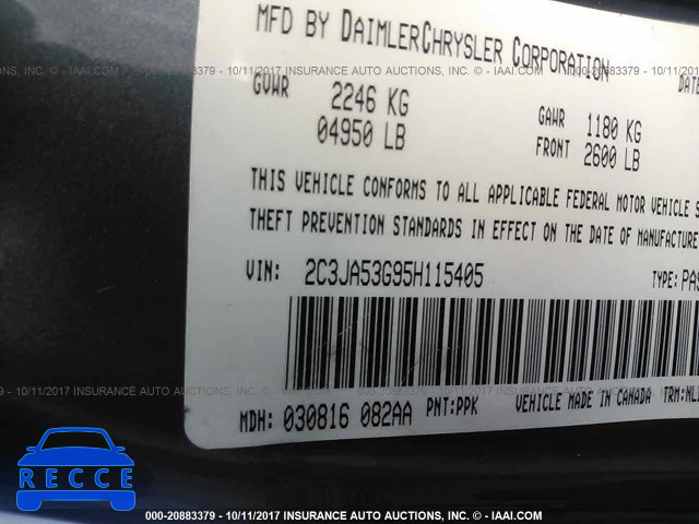 2005 Chrysler 300 2C3JA53G95H115405 image 8