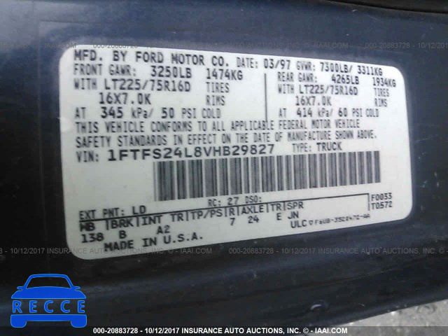 1997 Ford Econoline E250 SUPER DUTY 1FTFS24L8VHB29827 image 8
