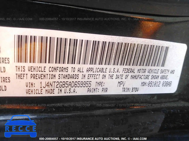 2010 Jeep Patriot SPORT 1J4NT2GB5AD659955 зображення 8