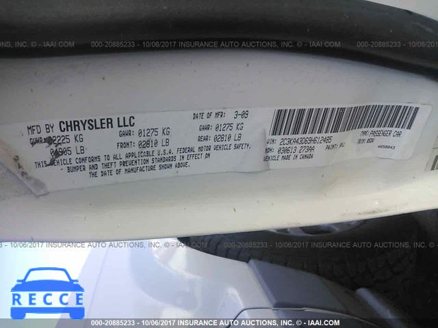 2009 Chrysler 300 LX 2C3KA43D69H612485 зображення 8