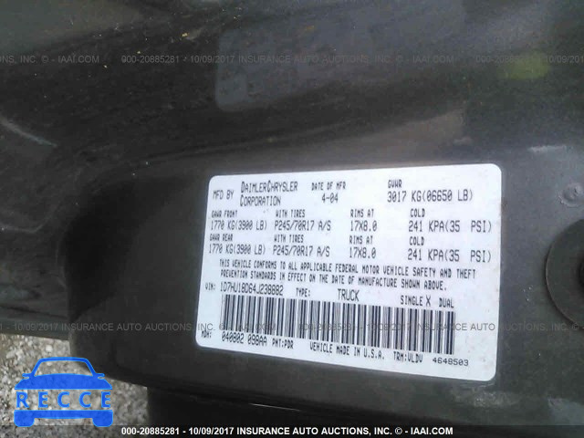 2004 Dodge RAM 1500 1D7HU18D64J238882 image 8