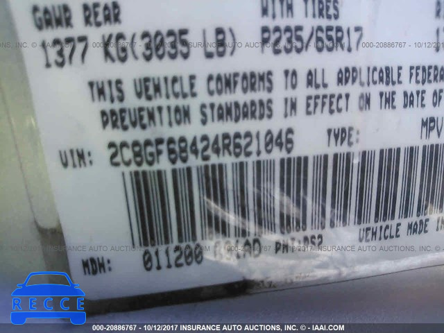 2004 CHRYSLER PACIFICA 2C8GF68424R621046 image 8