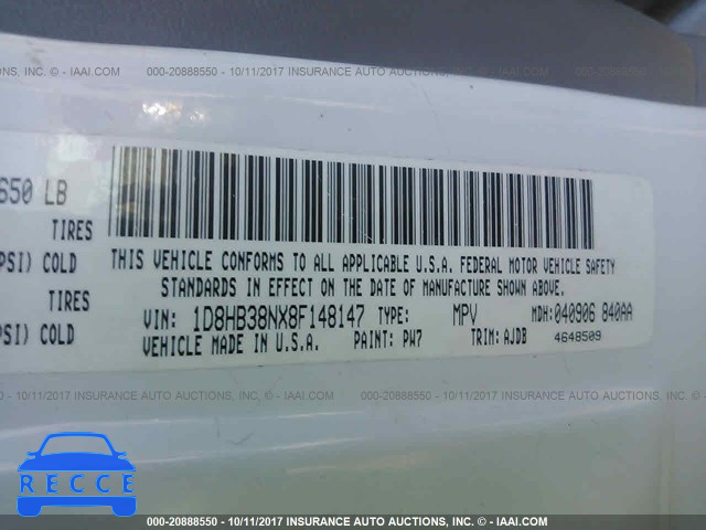 2008 DODGE DURANGO 1D8HB38NX8F148147 Bild 8