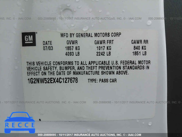 2004 Pontiac Grand Am 1G2NW52EX4C127678 image 8