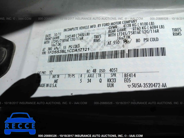 2012 Ford Econoline 1FDSS3BL1CDA17121 image 8