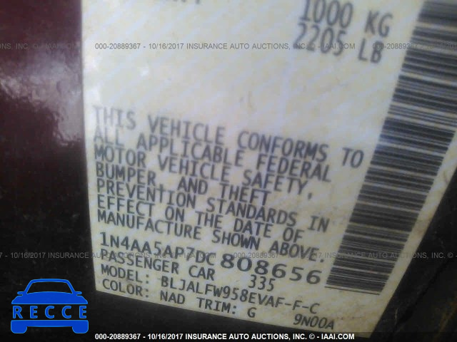 2013 Nissan Maxima 1N4AA5AP7DC808656 image 8