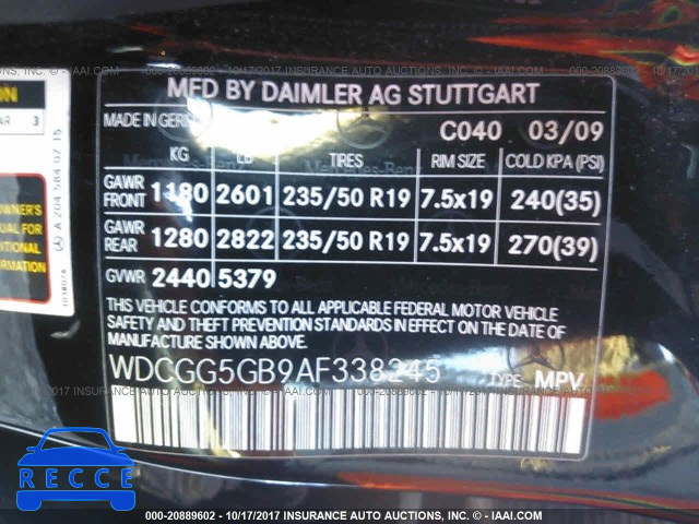 2010 Mercedes-benz GLK 350 WDCGG5GB9AF338245 image 8