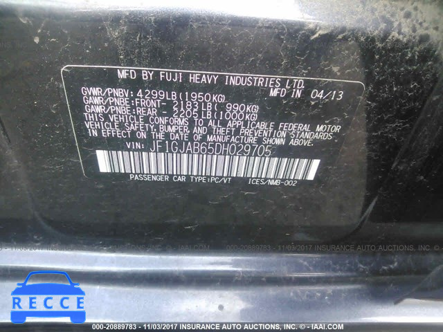2013 Subaru Impreza JF1GJAB65DH029705 image 8