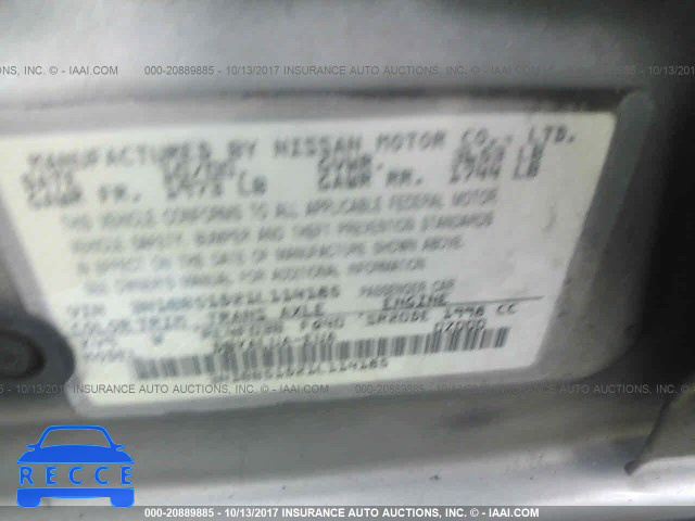 2001 Nissan Sentra 3N1BB51D21L114185 image 8