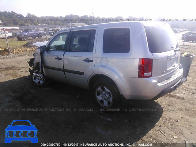 2013 Honda Pilot LX 5FNYF3H25DB033754 image 2