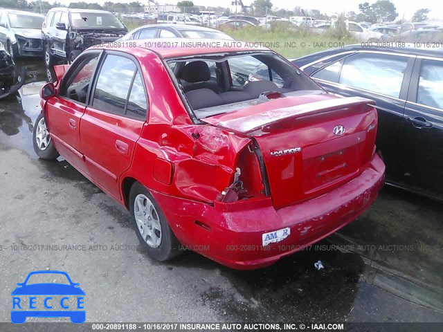 2005 HYUNDAI ACCENT GL KMHCG45C05U612598 image 2