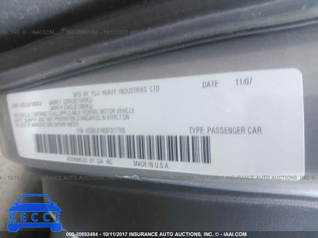 2008 Subaru Legacy 2.5I 4S3BL616087217766 image 8