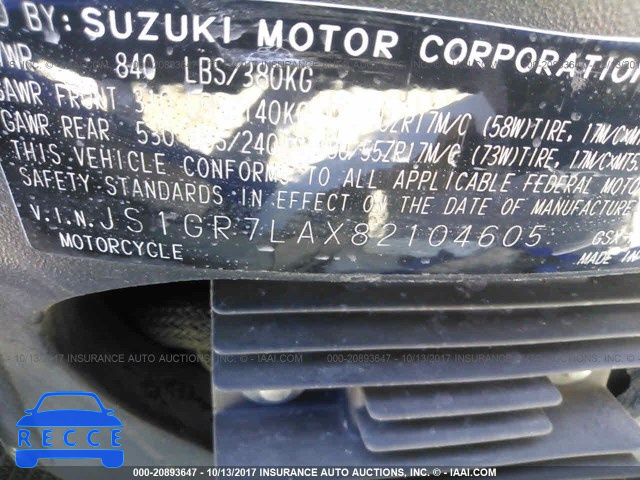 2008 Suzuki GSX-R750 JS1GR7LAX82104605 image 9