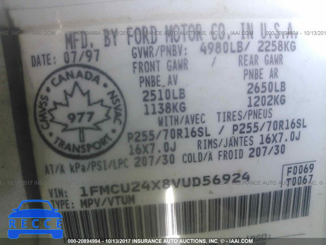 1997 Ford Explorer 1FMCU24X8VUD56924 image 8