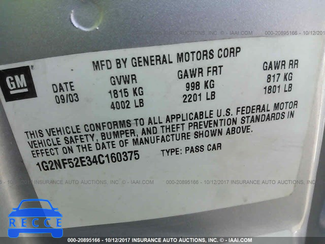 2004 Pontiac Grand Am 1G2NF52E34C160375 image 8