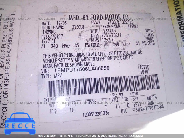 2006 Ford Expedition 1FMPU17506LA56856 image 8