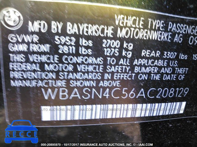 2010 BMW 550 GT WBASN4C56AC208129 image 8
