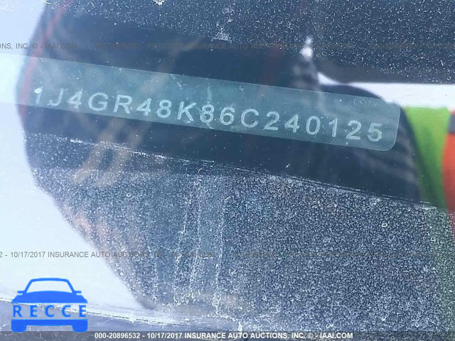 2006 JEEP GRAND CHEROKEE LAREDO/COLUMBIA/FREEDOM 1J4GR48K86C240125 image 8