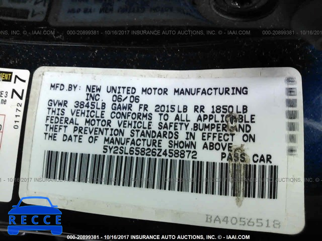 2006 Pontiac Vibe 5Y2SL65826Z458872 image 8