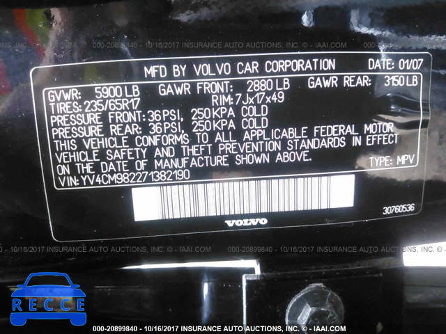 2007 Volvo XC90 YV4CM982271382190 зображення 8