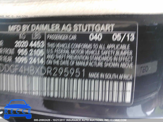 2013 Mercedes-benz C WDDGF4HBXDR295951 зображення 8