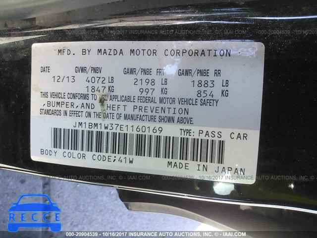 2014 Mazda 3 GRAND TOURING JM1BM1W37E1160169 Bild 8