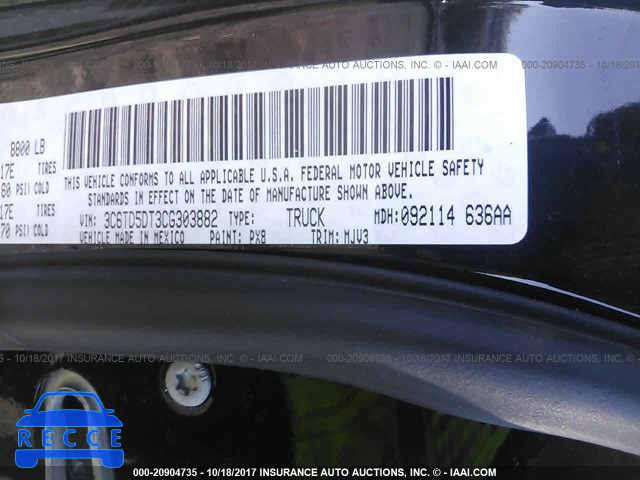 2012 Dodge RAM 2500 SLT 3C6TD5DT3CG303882 зображення 8