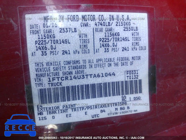 1996 Ford Ranger 1FTCR14U3TTA61044 image 8