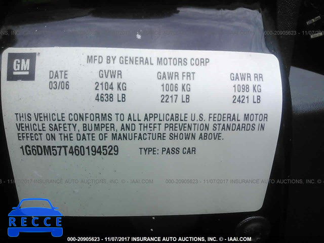 2006 Cadillac CTS 1G6DM57T460194529 image 8