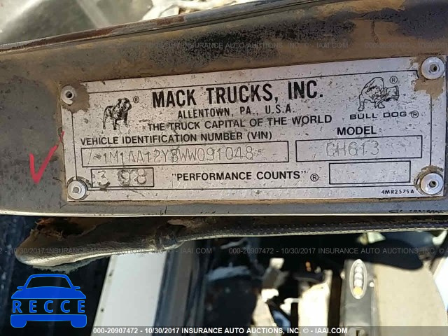 1998 MACK 600 CH600 1M1AA12Y8WW091048 зображення 9